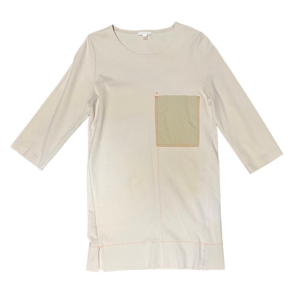 Cos Tunic Dress Contrasting Pocket Cream cotton Size XS - Picture 8 of 13